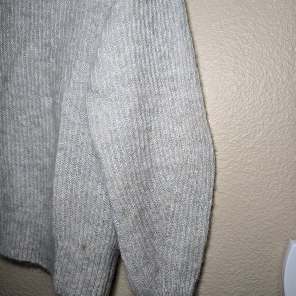 Everlane Women’s XS Off White Gray Cropped Crewneck Sweater Alpaca Wool Blend - Picture 6 of 7